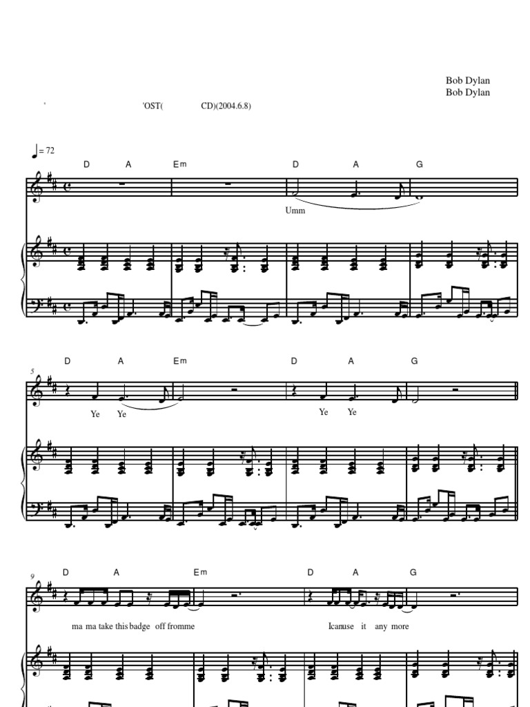 Knockin On Heavens Door | PDF