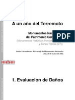 Estudio 2011 del Consejo de Monumentos Nacionales por daños en MHI y ZT tras terremoto (Presentación)