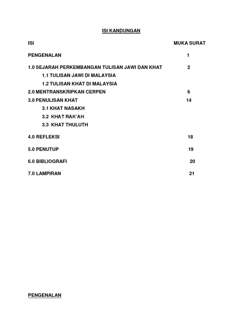 Sejarah Perkembangan Tulisan Jawi Dan Khat