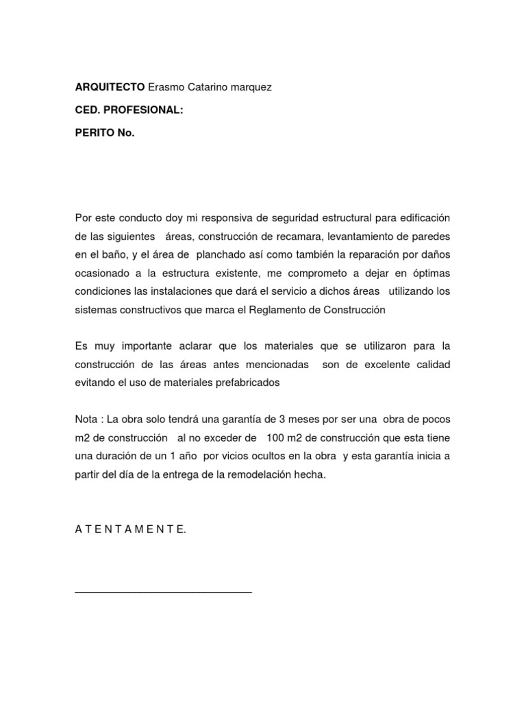 Carta Responsiva