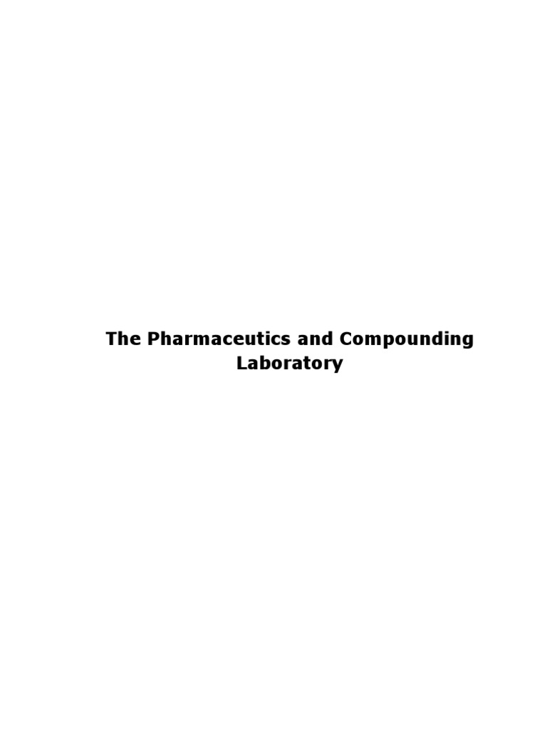 Class III Balance in Pharmacy Compounding | PDF | Weighing Scale | Syringe