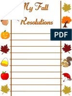 My Fall Resolutions (printable)