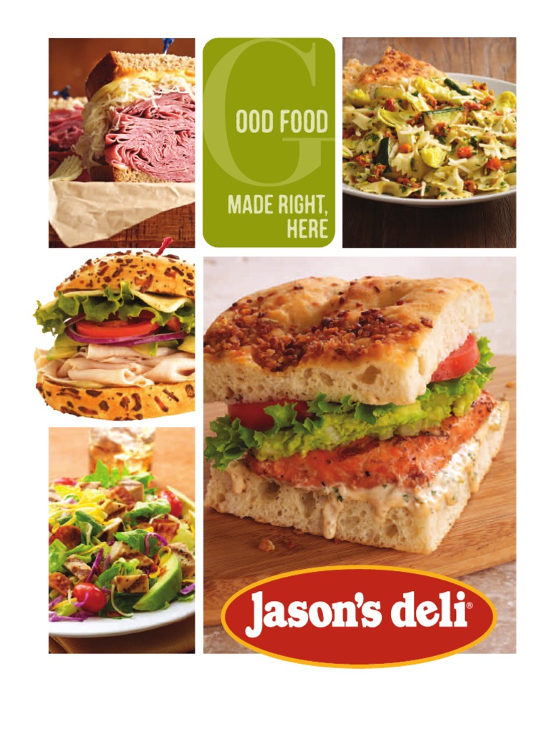 Jasons Deli Menu 02 PDF Salad Bacon