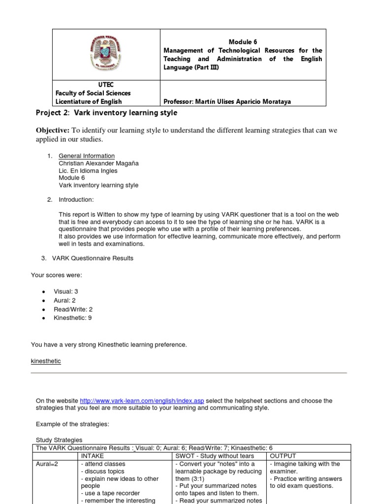 Types of learning picture