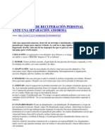 Elementos de Recuperacion Personal Ante Una Separación Amorosa