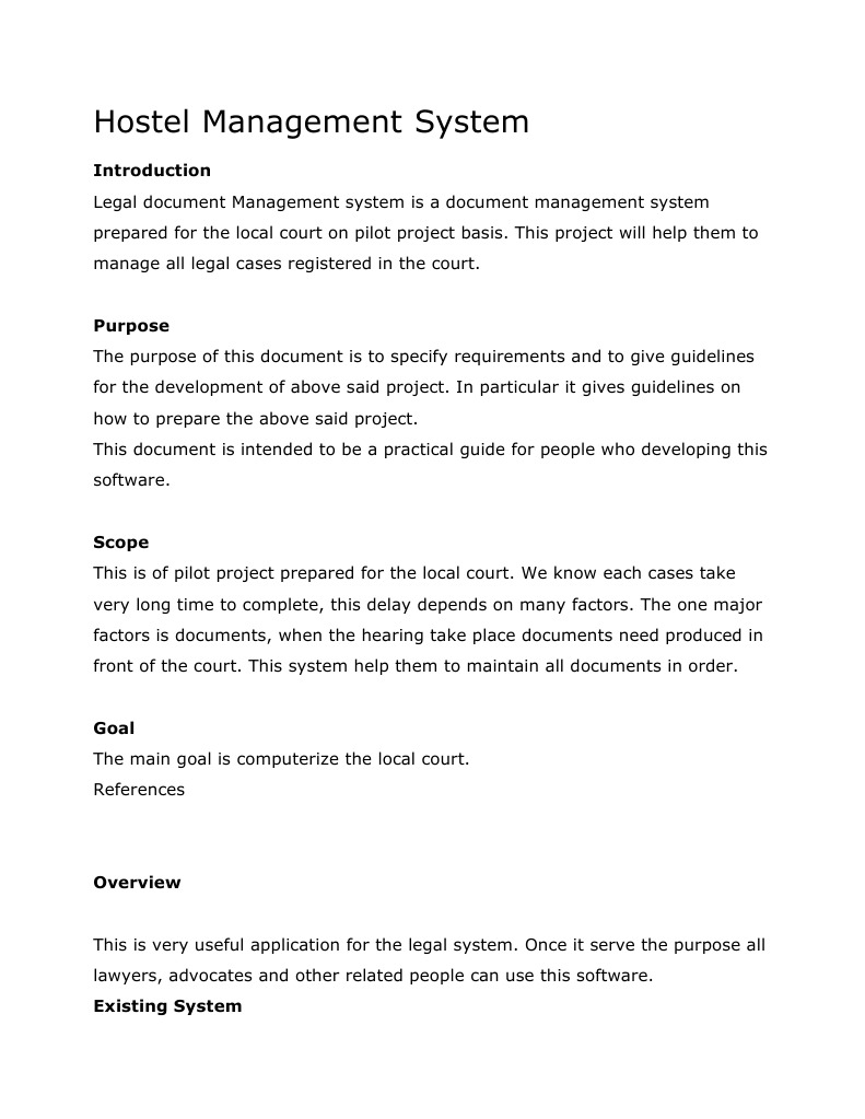 Scope of hostel management system project ppt