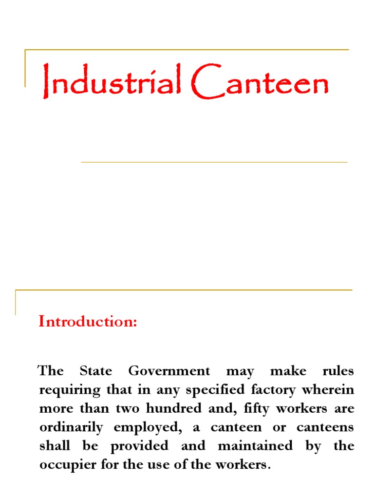 Industrial Canteen Committee[1] Kitchen Business