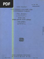 Is-786 Conversion Factors & Conversion Table | PDF | Pint
