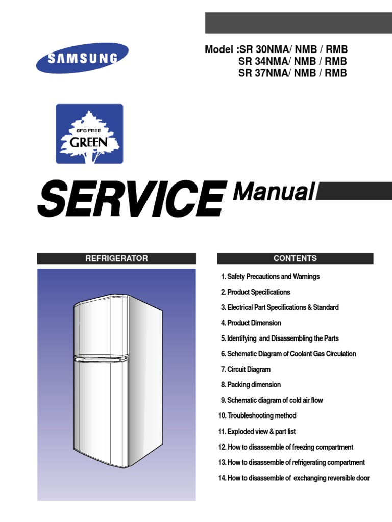 01 Service Manual Refrigerator Refrigeration Prueba gratuita de