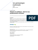 Histoire Et Politique Kant Et Ses Predecesseurs Ecossais