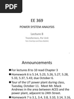 Power System Analysis,Transformer Per Unit