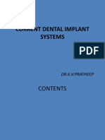 Current Dental Implant Systms New