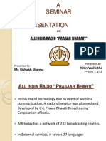 A Seminar Presentation: All India Radio "Prasar Bharati"