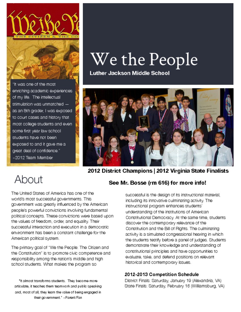 We the People: Civic Education Program | PDF