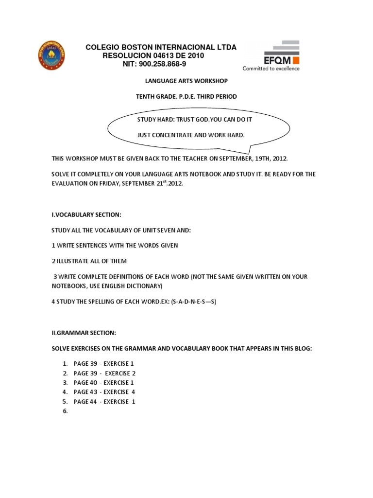 Workshop P.D.E 10 | PDF | Language Arts & Discipline