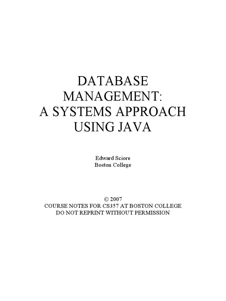 Database in Java | PDF | Relational Database | Relational Model