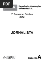 Prova de Jornalismo - Valec 2012