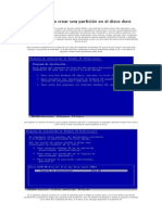 Manual para crear una partición en el disco duro