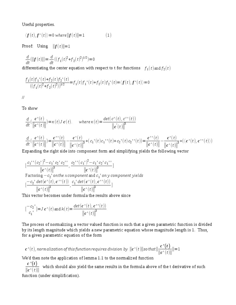 Vector Normalization and Derivatives | PDF | Teaching Methods ...