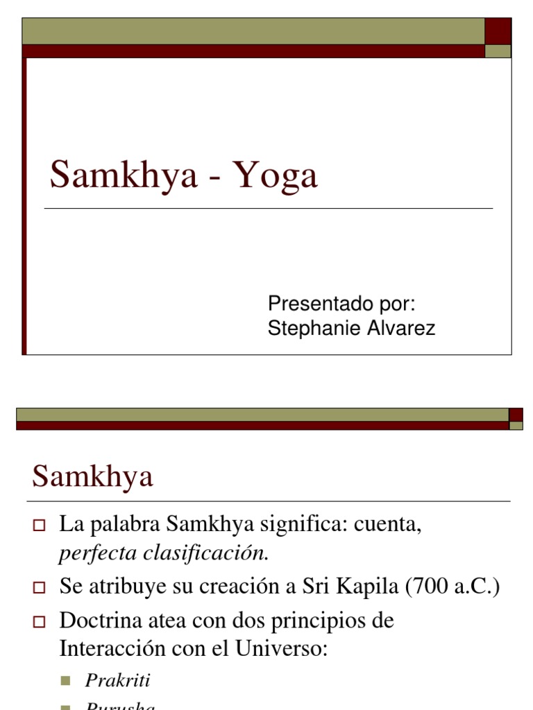 Filosofía Samkhya y Yoga | PDF