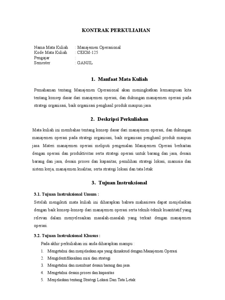 Sap Manajemen Operasional