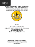 Download SELEKSI BERDASARKAN BOBOT TELUR UNTUK MENGHASILKAN BIBIT UNGGUL ITIK TEGAL PETELUR SAMPAI GENERASI KE-III DI DESA LIMBANGAN WETAN KABUPATEN BREBES by Arifgii SN106054459 doc pdf