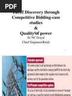 Case Studies On Tariff Discovery Through Competitive Bidding, of Power