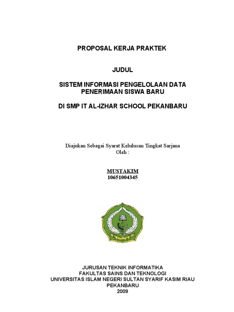 Contoh Judul Kerja Praktek Teknik Informatika Berbasis Web