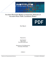 Accident Prevention Based On Automatic Detection of Accident Prone Traffic Conditions: Phase I