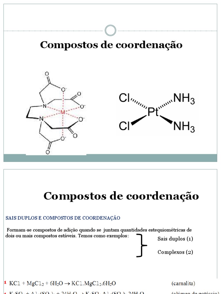 Compostos de Coordenacao