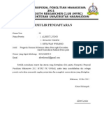 Formulir Pendaftaran KPPM 2011