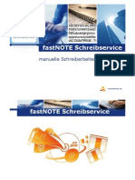 Fastnote Schreibservice Fastnote Schreibservice: Manuelle Schreibarbeiten