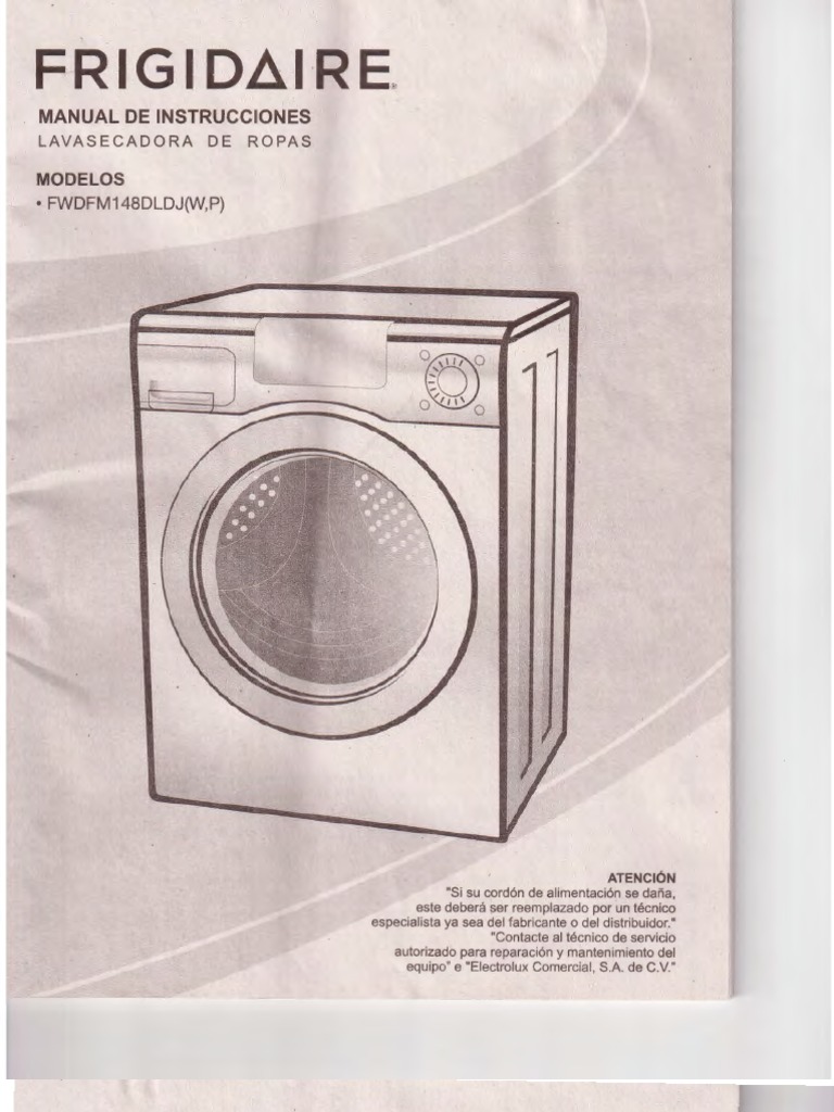 Frigidaire Lavasecadora Manual de Instrucciones Tap (Válvula) Tornillo