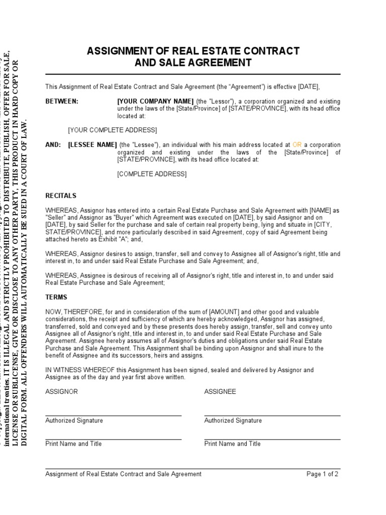 orea assignment clause