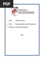 Gestion etica
