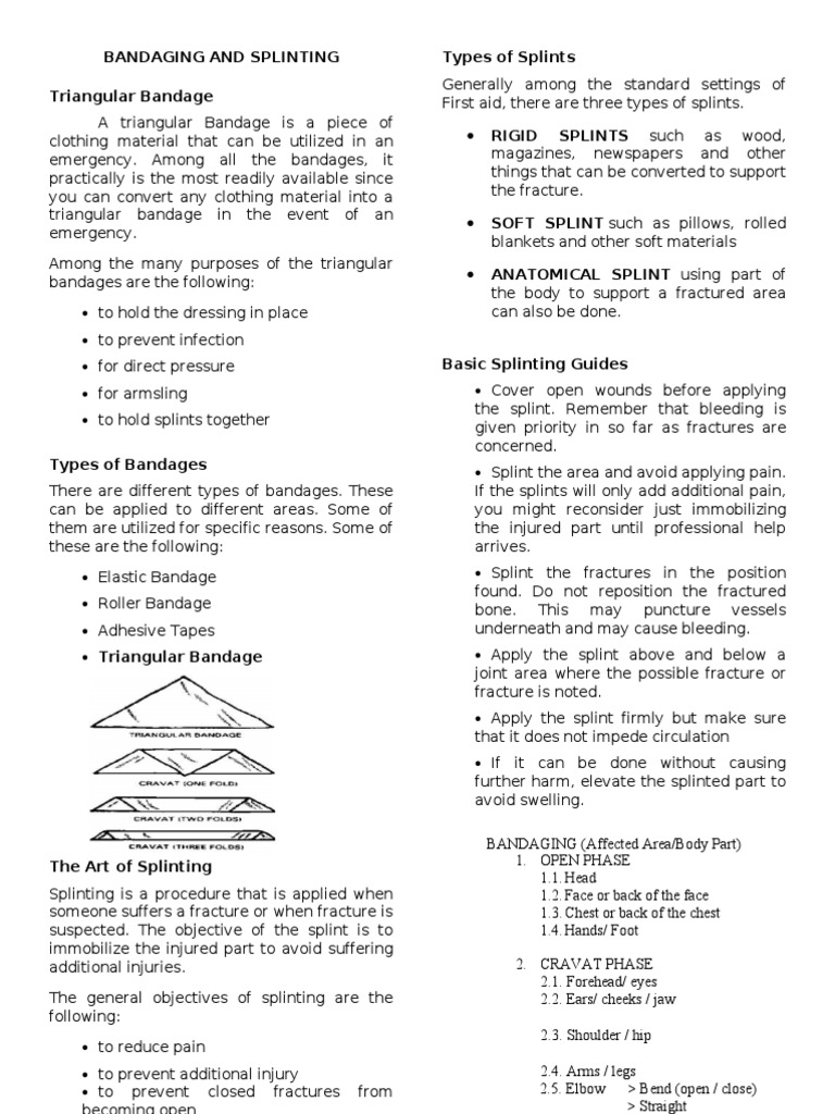 Bandaging and Splinting | Download Free PDF | Human Anatomy ...