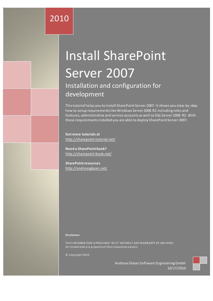 Install SharePoint Server 2007 | PDF | Windows Server 2008 | Share Point