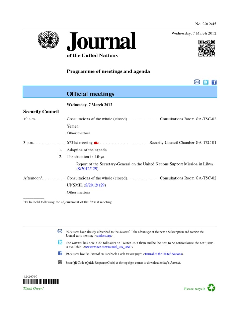 2012 03 07 United Nations Journal English (Kot) PDF United