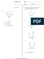 CH 6 Quadratic Functions Practice Test 2012
