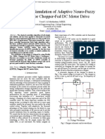 Modeling and Simulation of Adaptive Neuro-Fuzzy Controller For Chopper-Fed DC Motor Drive