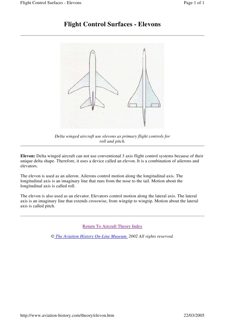 Understanding Elevons in Delta Aircraft | PDF | Technology & Engineering