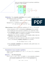 Ecuacion Cuadratica Contenidos