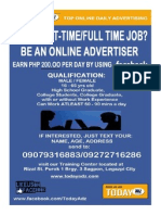 Part Time Job Using Facebook