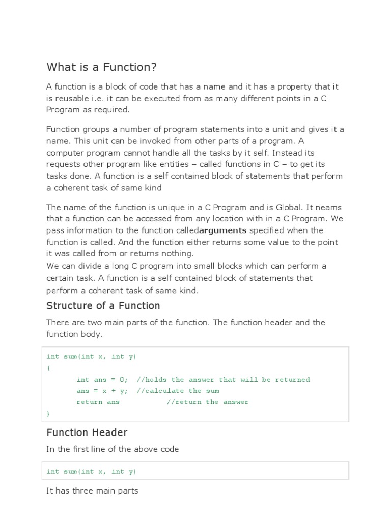 What Is A Function | PDF