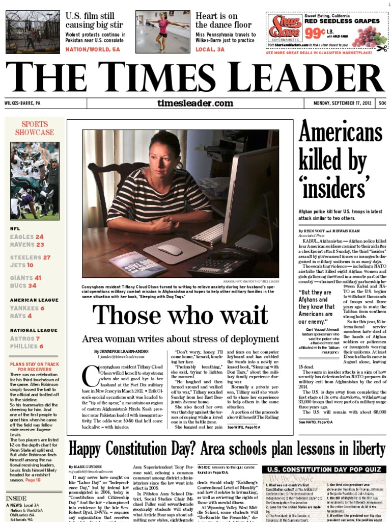 Times Leader 09 17 2012 Hobbit Taliban