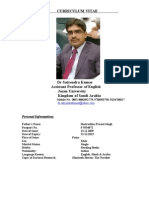 DR Satyendra Kumar, CV