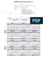 CALENDÁRIO 2012-13