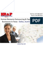 Human Resource Outsourcing & Payroll Services For Businesses in Texas - Dallas, Austin and Houston