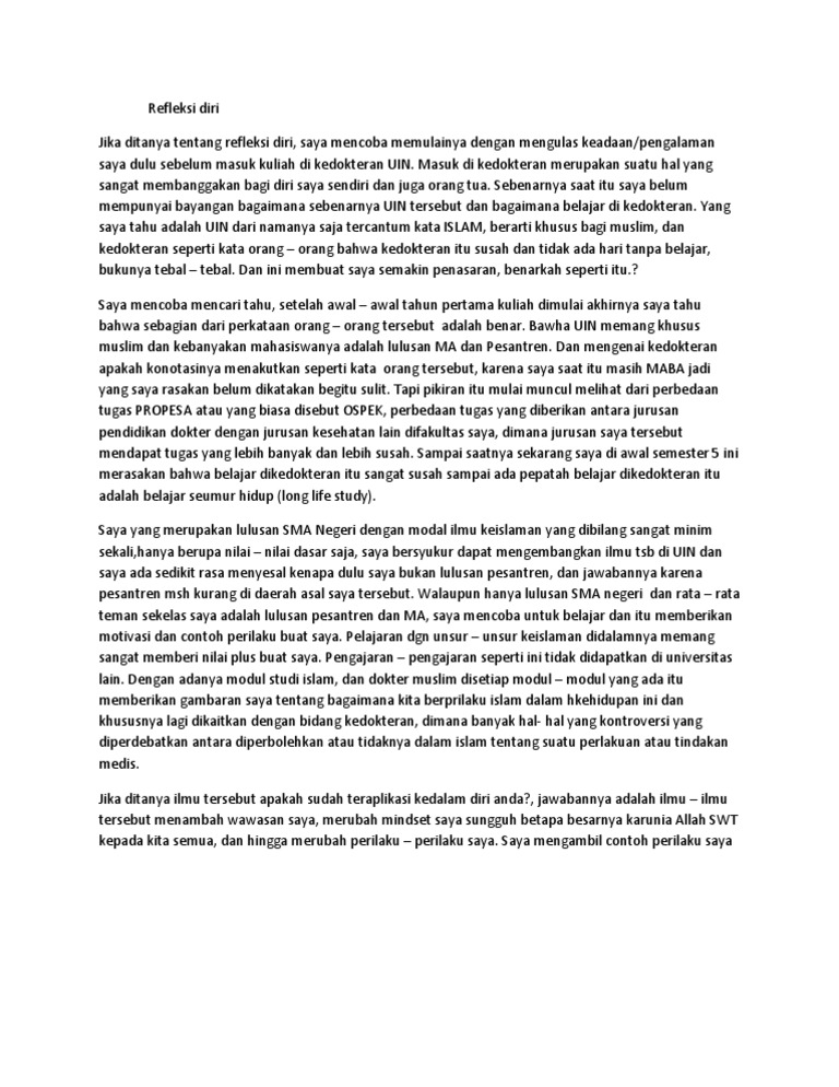 Contoh Essay Refleksi Diri Guru Paud