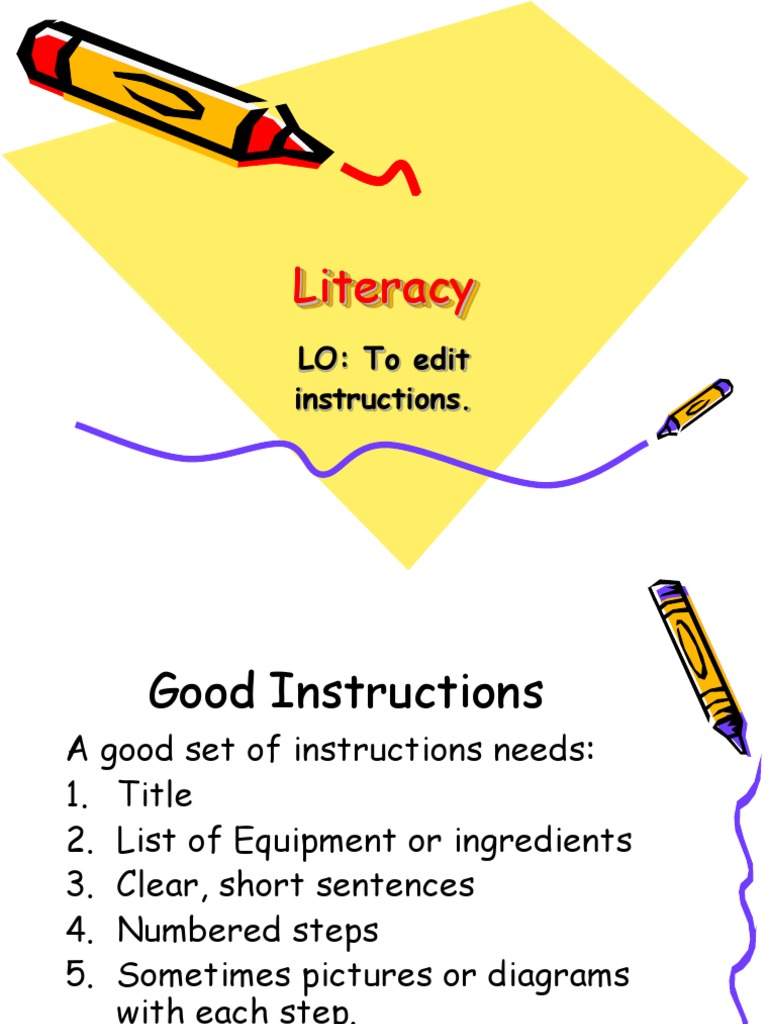 Editing Instructions for Clarity | PDF | Cooking, Food & Wine | Home ...